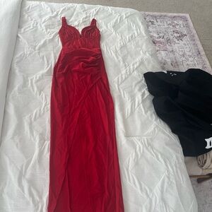 Elegant Red Evening Gown